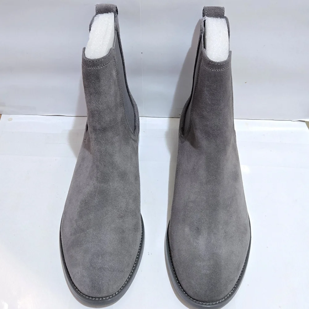 Saint Morta Chunky Chelsea Boots Men' Dark Gray‎ Suede Leather